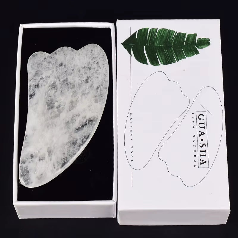 Jade Gua Sha Tool Box Set Care Face Massager Natural Rose Stone Crystal Massage Neck Beauty Body Traditional SPA Healing Health
