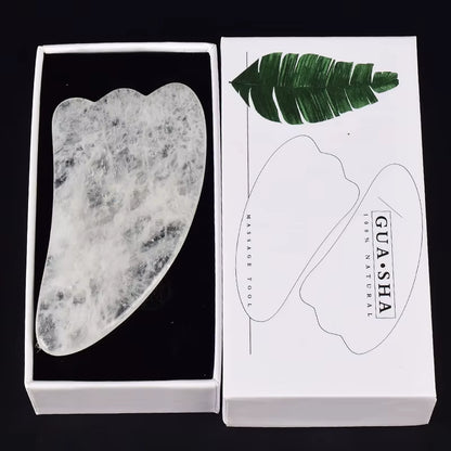 Jade Gua Sha Tool Box Set Care Face Massager Natural Rose Stone Crystal Massage Neck Beauty Body Traditional SPA Healing Health