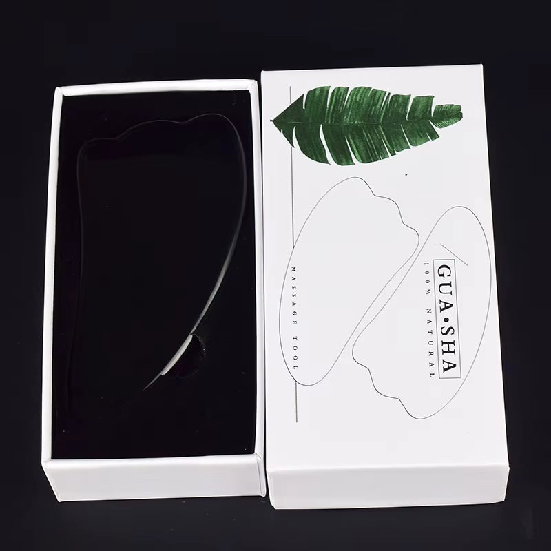 Jade Gua Sha Tool Box Set Care Face Massager Natural Rose Stone Crystal Massage Neck Beauty Body Traditional SPA Healing Health