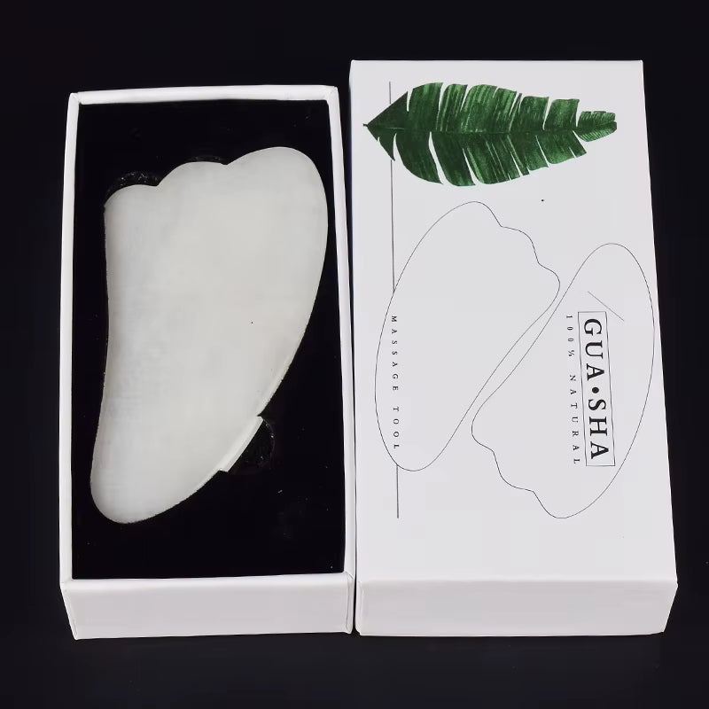 Jade Gua Sha Tool Box Set Care Face Massager Natural Rose Stone Crystal Massage Neck Beauty Body Traditional SPA Healing Health