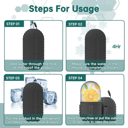 1/2/3Pcs Ice Face Roller Facial Skincare Ice Roller Set,Facial Roller Guasha Facetool Set,Face Massage Roller Lifting Contouring