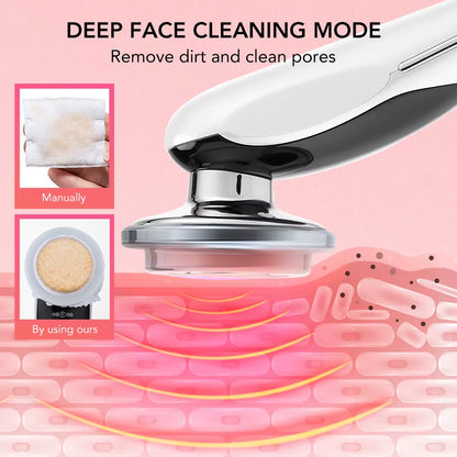 7 in 1 RF&EMS Micro Current Lifting Device Vibration LED Face Skin Rejuvenation Wrinkle Remover Anti-Aging Facial Beauty Device